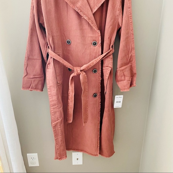 Free People Kelly Trench Coat Rose Sz XS/S - Picture 3 of 14